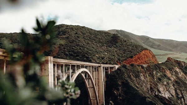 Bridge Mountains Hills Wallpaper