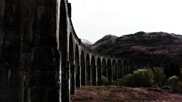 Bridge Mountains Ruins Wallpaper