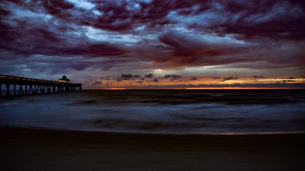 Bridge Pier Sunset Wallpaper