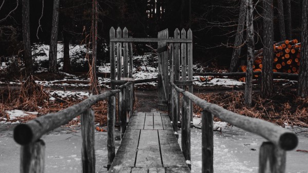 Bridge River Ice Wallpaper
