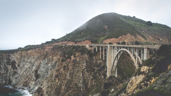 Bridges Overpasses Mountains Wallpaper