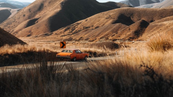 Car Retro Road Wallpaper