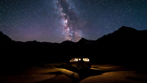 Car Starry Sky Milky Way Wallpaper