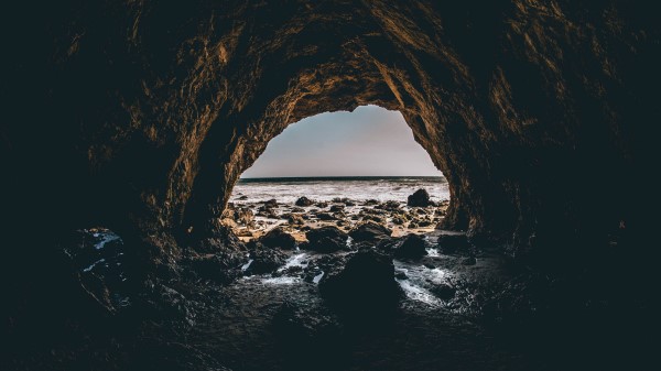 Cave Sea Stones Wallpaper