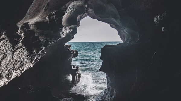 Cave Sea Surf Wallpaper