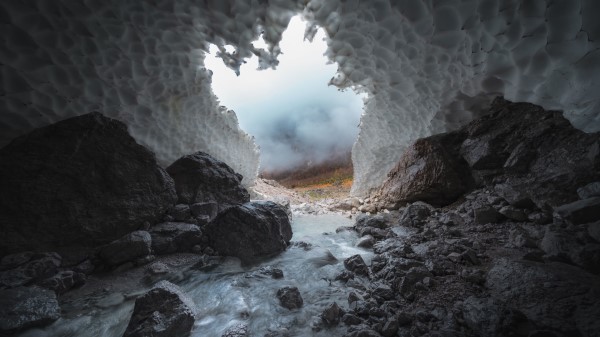 Cave Stones Ice Wallpaper