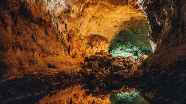 Cave Water Reflection Wallpaper