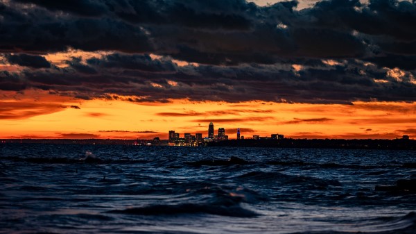 City Horizon Sunset Wallpaper