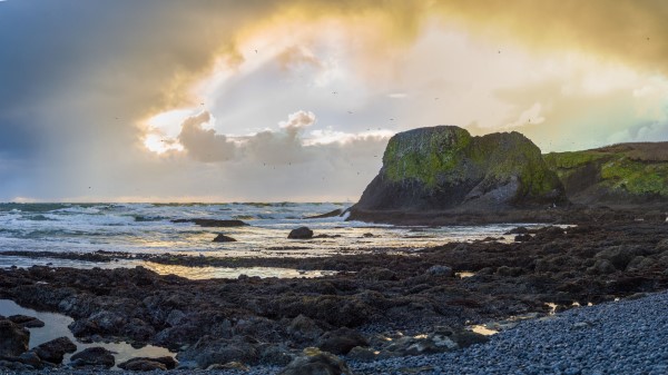 Cliff Rocks Coast Wallpaper