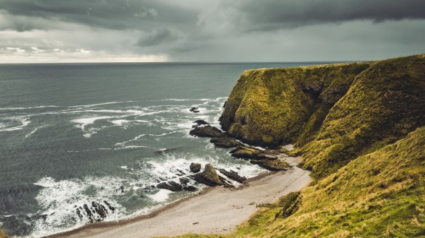 Cliff Sea Coast Nature Wallpaper