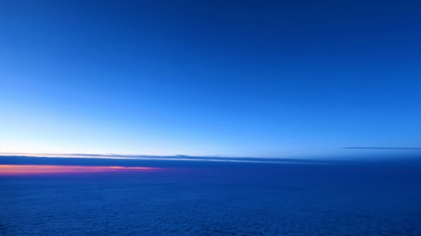 Clouds Horizon Blue Wallpaper