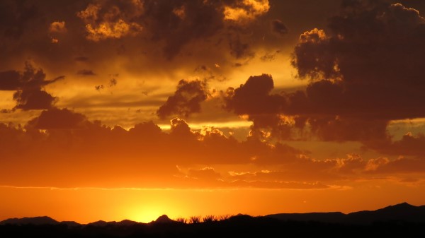 Clouds Horizon Sunset Wallpaper