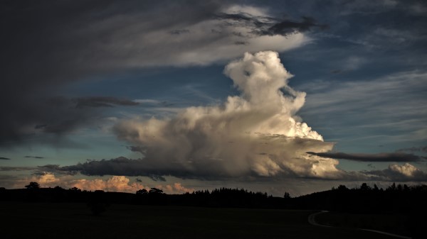 Clouds Sky Forest Wallpaper