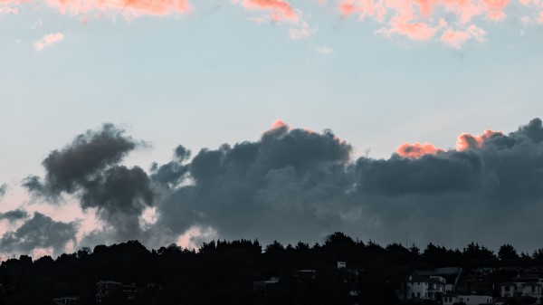 Clouds Sky Sunset Wall Wallpaper