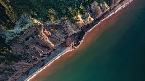 Coast Aerial View Sea Pic Wallpaper