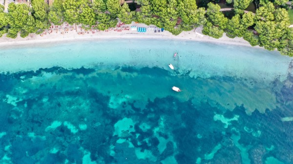 Coast Beach Aerial View Wallpaper