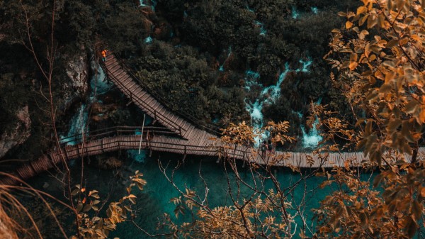 Coast Bridge Aerial View Wallpaper