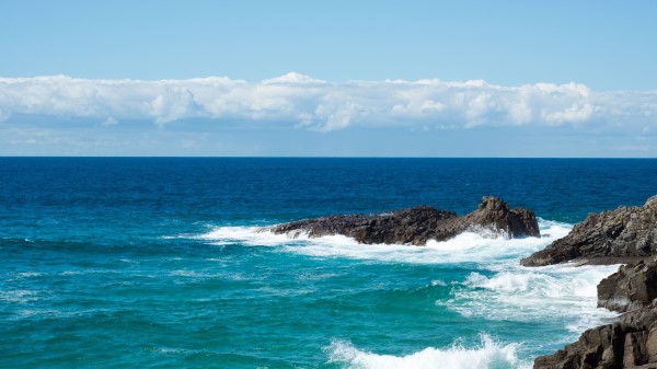 Coast Rocks Surf Wallpaper