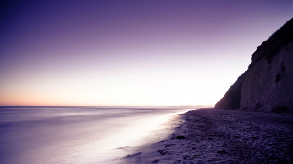 Coast Sand Beach Rock Lila Wallpaper