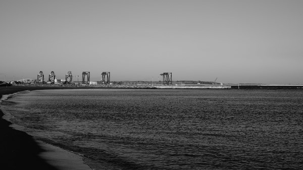 Coast Sea Bw Wallpaper