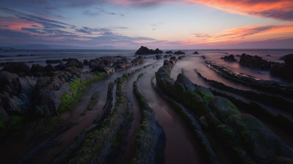 Coast Sea Turbidite Layers Wallpaper