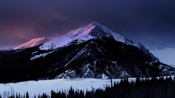Dawn Mountain Nature Snow Winter Wallpaper