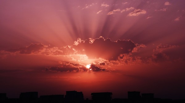 Dawn Sky Sun Wallpaper
