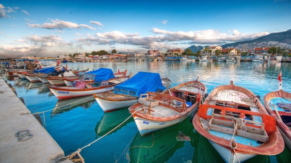 Dock Boat Landscape Wallpaper Wallpaper