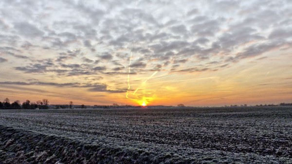 Fog Field Sky Frost Hdr Wallpaper
