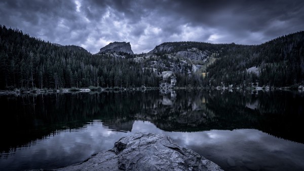 Forest Peaks Cloudy Wallpaper