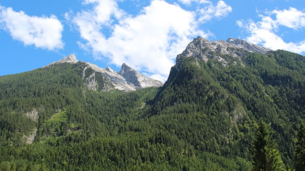 Germany Hintersee Berchtesgaden Mountains Trees Wallpaper