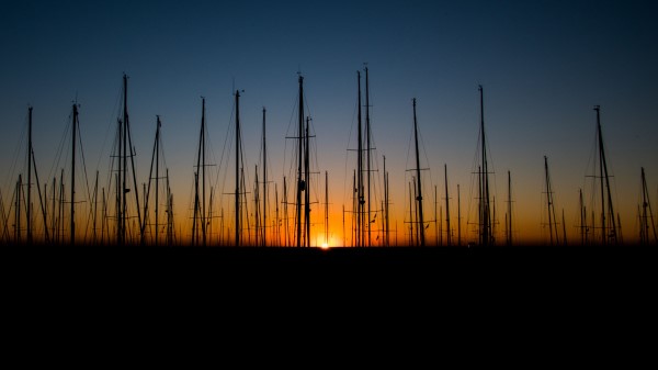 Harbor Boats Sunset Wallpaper