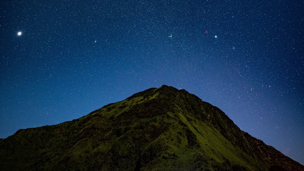Hill Night Starry Sky Wallpaper