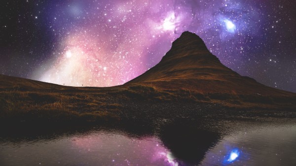 Hill River Reflection Wallpaper