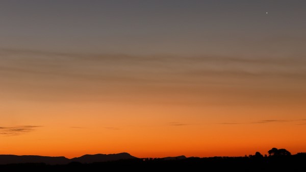 Hill Silhouette Sky Wallpaper