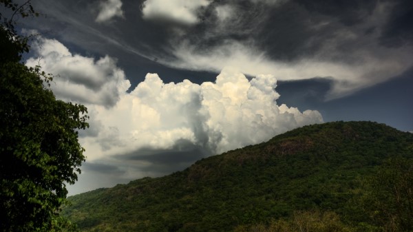 Hill Sky Clouds Wallpaper