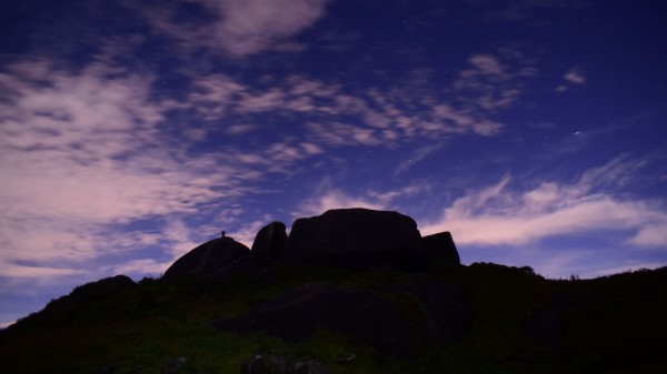 Hill Sky Clouds Starry Sky Wallpaper