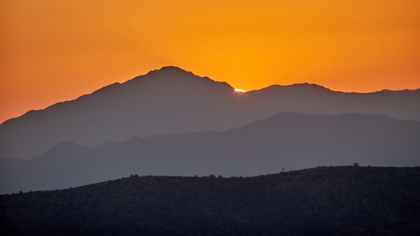 Hill Sunset Sky Wallpaper