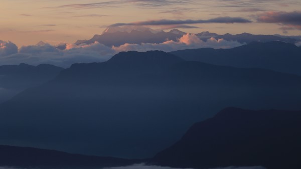 Hills Clouds Fog Wallpaper