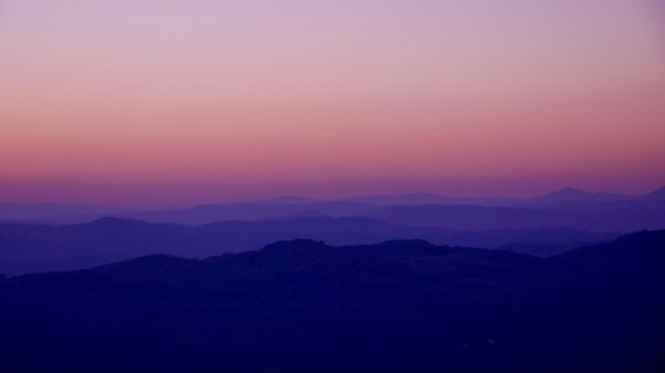 Hills Distance Dusk Wallpaper
