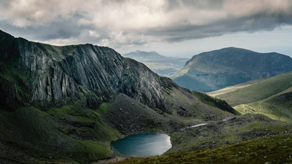 Hills Lake Landscape Wallpaper