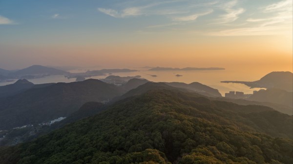 Hills Mountains Sea Wallpaper