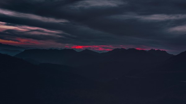 Hills Mountains Sunset Wallpaper