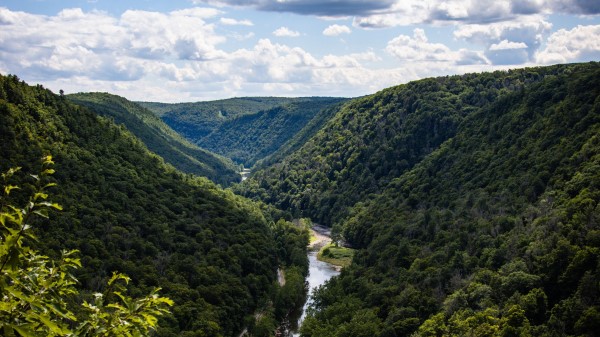Hills River Valley Wallpaper