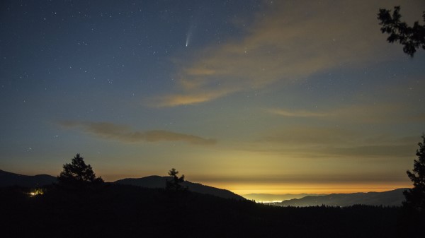 Hills Starry Sky Stars Wallpaper