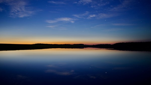 Horizon River Clouds Wallpaper