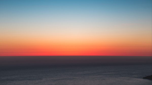 Horizon Sea Sunset Wallpaper