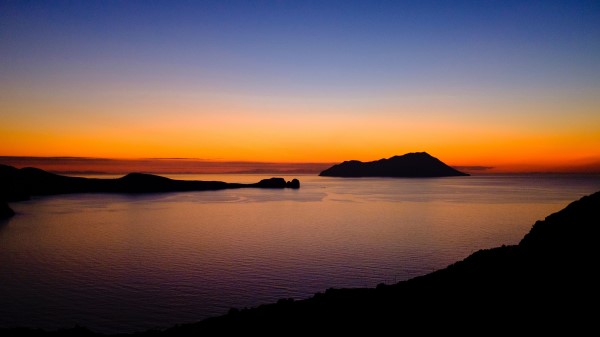 Horizon Shore Sunset Sky Wallpaper
