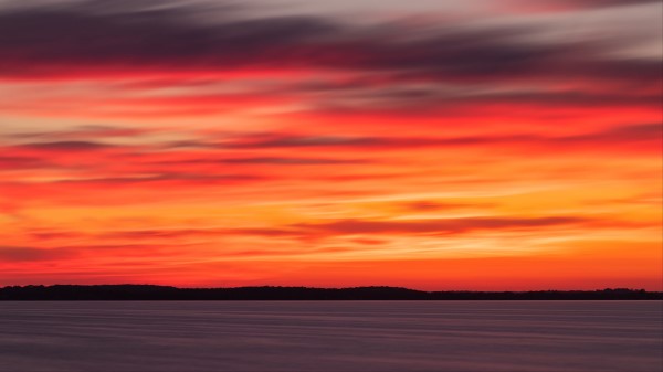 Horizon Sunset Water Photo Wallpaper