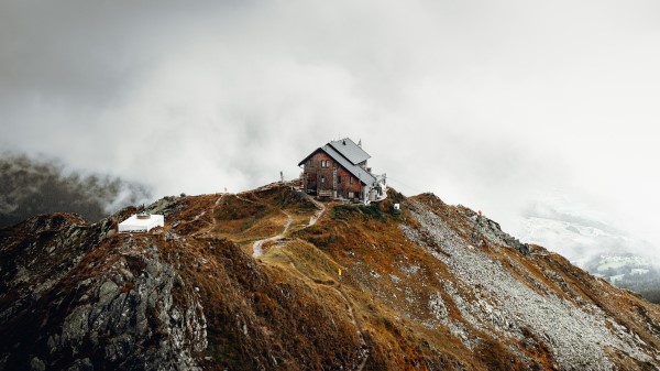 House Rocks Cliff Wallpaper